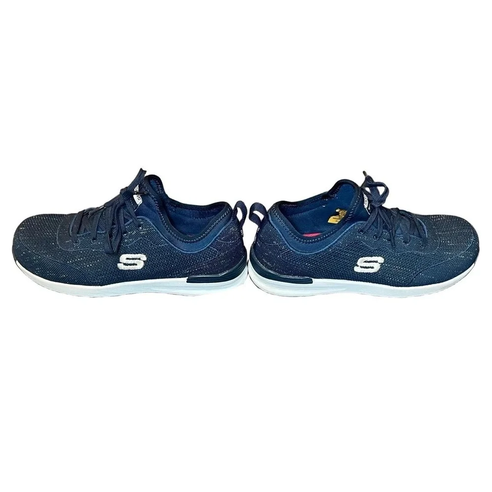 Skechers Womens Size 8 1/2 Work Shoes Steel Toe Safety Navy Blue Sneakers Safety